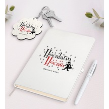 Kişiye Özel Hocaların Hocası Beyaz Defter Kalem Ve Anahtarlık Hed N11.1047