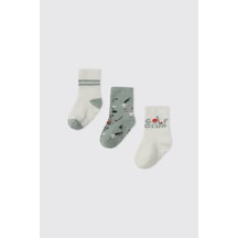 Panço Erkek Bebek 3'lü Soket Çorap 2612bb11008 renkli