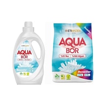 Aquabor Çamaşır Deterjanı Toz 6 Kg Renkliler İçin+33 Yıkama Beyazlar İçin Sıvı