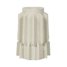Evdema Vitale Polyester Vazo 13.8 13.8 20 Cm Ak.ıd0135 Krem