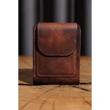 Lenax Leather Mono Hakiki Deri Erkek Cüzdan Gerçek Deri Kartlık Ve Bozuk Para Bölmeli Taba