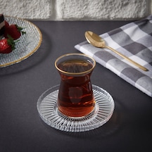 İpekk Riva 14645 Cam Çay Tabağı Renkli