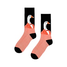Carnaval Socks Leylek Desenli Renkli Çorap Çok Renkli