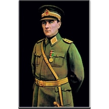 Atatürk Üniformalı Portre 150X225CM Raşel Dijital Baskı Bayrak