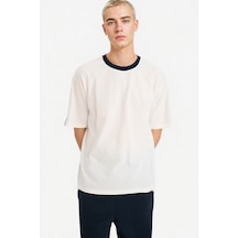 Defacto 26y801002460 Ekru Erkek T-shirt F8673ax/er105 Ekru