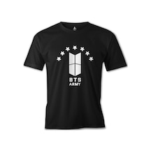Bts - Stars Siyah Erkek Tshirt