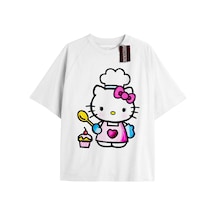 Adrift Şef Pembe Önlük Hello Kitty Beyaz