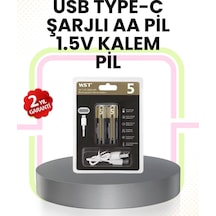 Tekrar Şarj Edilebilir Aa Usb Type-c Pil 1000+ Döngü 1.5v Sabit Voltaj Mh-hs3358-4267