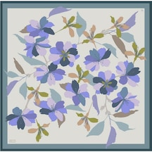 BELLİ Saf İpek Eşarp 4100d Twill İpek - 90 X 90 / Bej - Yeşil Bej - Yeşil