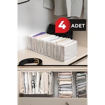 Akordiyon Orgenizer M Medium 15x43x14 Cm 4 Adet Kumaş Gri Tr Diğer