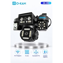 O-kam Ok-202 Plus Wifi 4 Lens Mikrofon + Hoparlör + Siren +