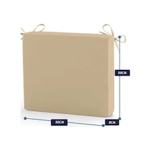 Sandalye Minderi Yemek Sandalyesi Dış Mekan Sandalye Ve Bahçe Minderi İç Mekan 4 Adet Krem