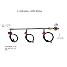 Lpg Kollektör Üçlü Takım 1/2" Çıkışlı 1