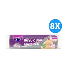 Çöp Torbası Büzgülü Vanilya Kokulu 10 Adet Büyük Boy 65 X 70 Cm X 8 Paket