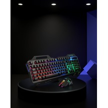 Mekanik Klavye Mouse Set Led Aydınlatmalı Pg8018