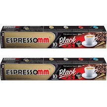 Espressomm Nespresso Uyumlu Black Kapsül Kahve 2 x 10'lu
