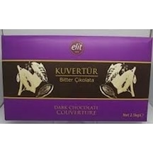 Elit Bitter Kuvertür Bitter Çikolata Mor Seri % 53 2500 G
