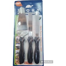 Pasta Spatula Seti Çelik Siyah Diğer