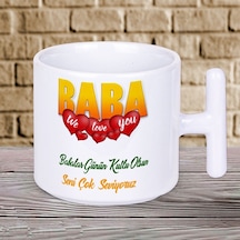 Baba We Love You Yazılı Babalar Gününe Özel Hediyelik T Kupa Bardak Çok Renkli