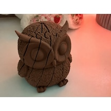 3d Baskı Hareketli Baykuş Figürü - Eklemli Flexi Oyuncak - Kahverengi
