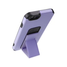 Apple iPhone Uyumlu  6 Kılıf Mega Standlı Silikon - Lila