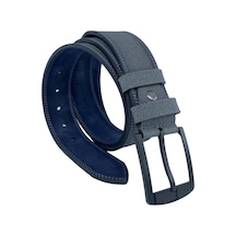 Süzer Deri Gri Suni Deri Çift Dikişli 4.5 Cm. Genişlik Unisex Spor Kemer - 4515-11 001 Gri