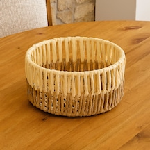 Living Palm Breeze Dekoratif Sepet - Bej / Beyaz - 20x10 Cm Çok Renkli