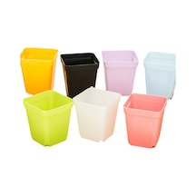 Mini Renkli Saksılar, Plastik Saksılar, Etli Bitki Saksıları Rastgele Renkler