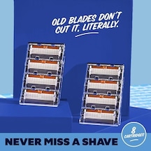 Dollar Shave Club 6 Blade Club Serisi Tıraş Makinesi Dolum Kartuşu, 8 Adet Dahili Düzeltici Bıçaklı Hassas Kesim Paslanmaz Çelik Bıçaklar Miras İle Uyumlu Değil 58749511