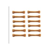 Ayrex Köpek Diş Kaşıyıcı Diş Sağlığı Naturel Press Kemik 12 Li Paket 7.5 Cm