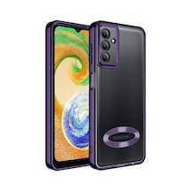 Samsung Uyumlu Galaxy A04s Şık Tasarımlı Ve Parlak Omega Premium Silikon Kılıf Koyu Mor