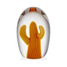 Lamedore Cactus Orange Glass Decor 8x8x13 Cm