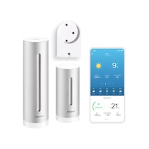 Netatmo Akıllı Hava Durumu İstasyonu, Duvara Montajlı - Wifi, Radyo, İç Ve Dış Mekan Sensörü, Hava Durumu Tahmini, Higrometre, Hava Kalitesi, Amazon Alexa, Apple Homekit Ve Google Home İle Uyumlu, Nws-amz