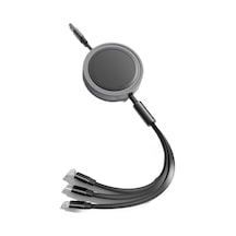 Cbtx 3in1 Type-c - Lightning - Micro Usb 66 W Geri Çekilebilir Veri Şarj Kablosu  -