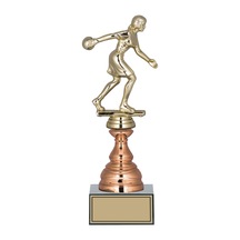 Odak Kupa - Figürlü Kupalar - Bowling Kadın Figürlü Kupalar Fg-024 C - 28 Cm Altın - Beyaz