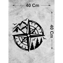 Pusula Dağ Ve Orman Sticker - Araba Oto Motosiklet Araç Kask Sticker - 00058 40x40 Cm