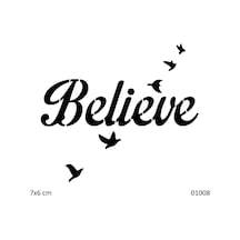 Airbrush Tattoo İnanmak Yapışkanlı Stencil Süsleme Ve Boyama Kalıbı