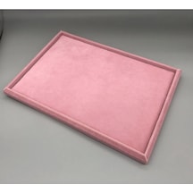 Sertex Kumaşı Pembe Takı Servis Kutu Tabla Çok Renkli