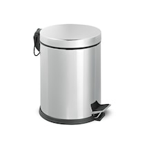 12 Lt Paslanmaz Pedallı Çöp Kovası Metalik Gri