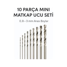 Merttools 10 Parça Mini Matkap Ucu Seti 0,8 Mm 3 Mm Arası Boylar