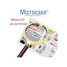 Microcase 80 Mm Çap 10X Büyütme El Tipi Büyüteç - Model By3