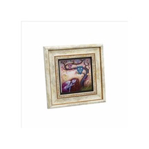 Baykuşlar Ve Kız Baskılı Taş Tablo 20x20