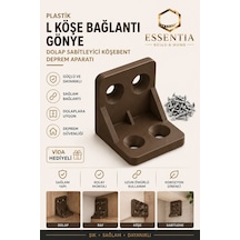 Plastik L Köşe Bağlantı Gönye Kahverengi Dolap Sabitleyici 100 Adet Çoklu Renk
