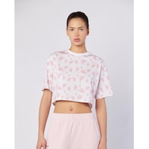 Kappa Miran Tee Kadın Beyaz-pembe Regular Tişört