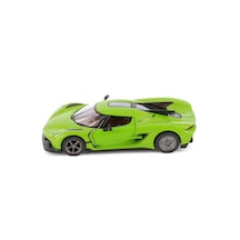 Kinsmart Metal Yeşil Araba Koenigsegg Jesko Absolut 1/36 Ölçek