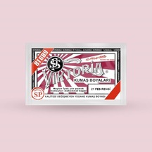 Viktoria Kumaş Boyasi 21 Fes Rengi - 3 Paket Boya + 2 Paket Fiske Çok Renkli
