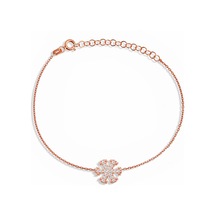 Zirkon Taşlı Gümüş Kar Tanesi Bileklik - B053601