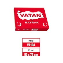 Vatan Türk Bayrağı Polyester 50x75 Vt104 Diğer