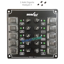 10 Anahtar Switch Panel - Sigorta Paneli - Tekne Karavan