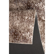 Plato Halı Parantez Saltanat Lüks Oturma Odası, Salon, Antre, Yıkanabilir Polyester Kaymaz Taban Acı Kahve Halı